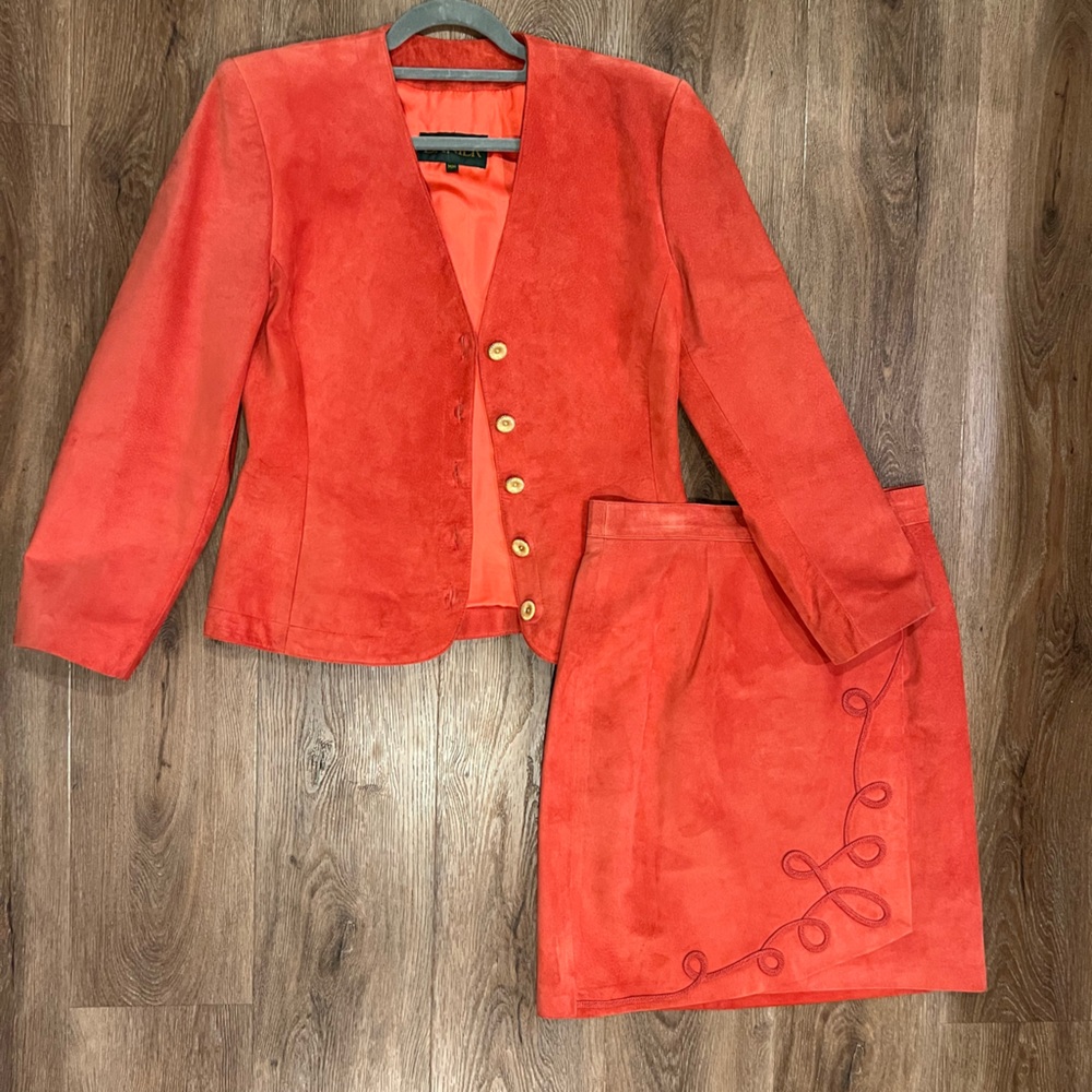 Vintage Danier leather Suede Jacket and Skirt Set - rare find